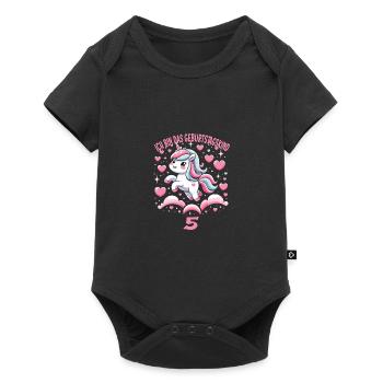 Kindergeburtstag - Baby Premium Kurzarmbody - Schwarz - Vorne