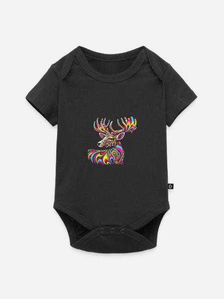 Hippie Festival - Baby Premium Kurzarmbody - Schwarz