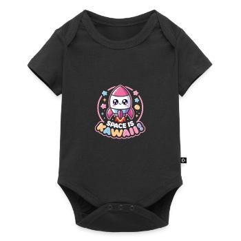 Fusée - Body à manches courtes Premium Bébé - noir - Devant