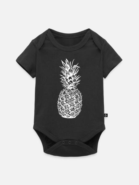 ananas - Body à manches courtes Premium Bébé - noir