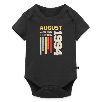 August 1994 - Geburtstagsgeschenk August 1994 August - Baby Premium Kurzarmbody - Schwarz - Vorne