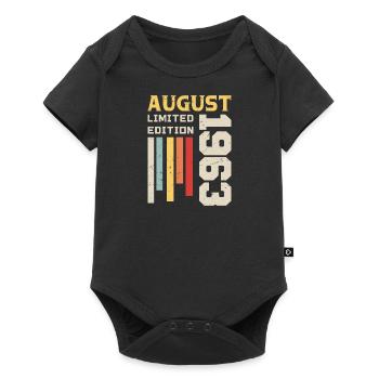 August 1963 - Birthday Gift August 1963 August - Baby Premium short-sleeve bodysuit - black - Front