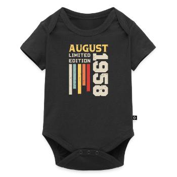 August 1958 - Birthday Gift August 1958 August - Baby Premium short-sleeve bodysuit - black - Front