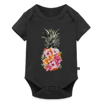 Ananas Fruit tropical hawaïen - Body à manches courtes Premium Bébé - noir - Devant