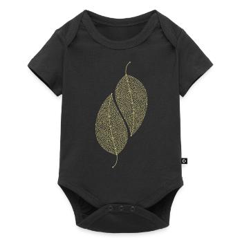 Leaves Decorative - Baby Premium short-sleeve bodysuit - black - Front