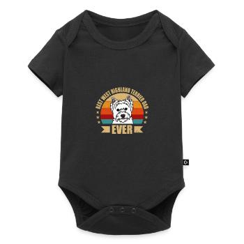 MEILLEUR WEST HIGHLAND TERRIER PAPA - Body à manches courtes Premium Bébé - noir - Devant