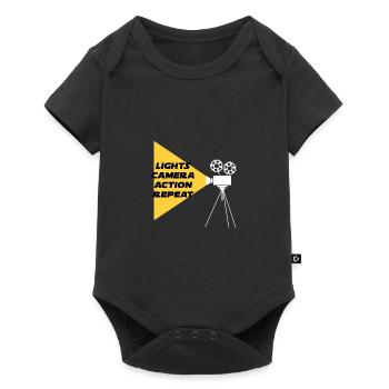 Regisseur Film Filmcrew Geschenk - Baby Premium Kurzarmbody - Schwarz - Vorne
