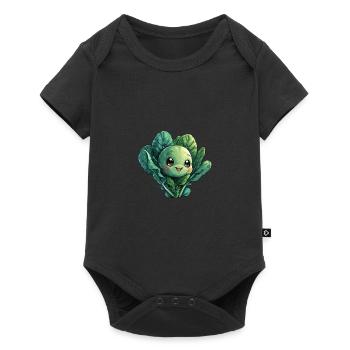 Style bande dessinée heureux de chou - Body à manches courtes Premium Bébé - noir - Devant