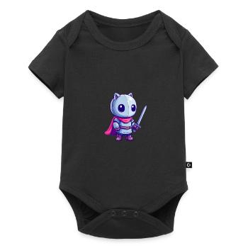 Brave knight in comic book style for kids - Baby Premium short-sleeve bodysuit - black - Front