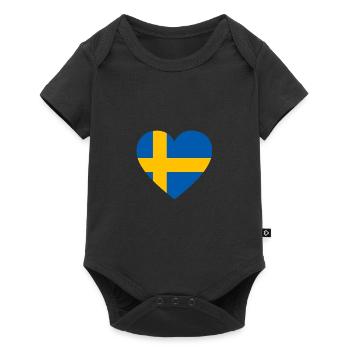 Coeur Suède Scandinavie amour - Body à manches courtes Premium Bébé - noir - Devant