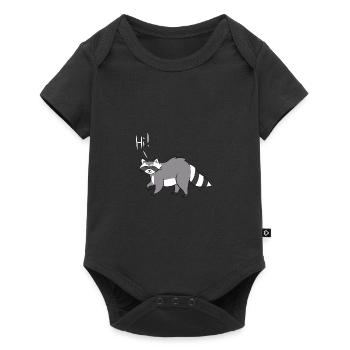 Waschbär - Hi - Baby Premium Kurzarmbody - Schwarz - Vorne