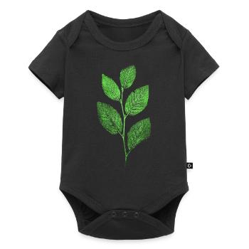 Nature / Forest / Branch - Beech - Baby Premium short-sleeve bodysuit - black - Front