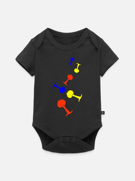 Baum Symbol - Baby Premium Kurzarmbody - Schwarz