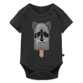 Raccoon Head Popsicle - Baby Premium short-sleeve bodysuit - black - Front
