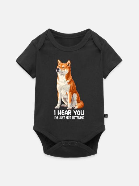 Akita - Baby Premium Kurzarmbody - Schwarz
