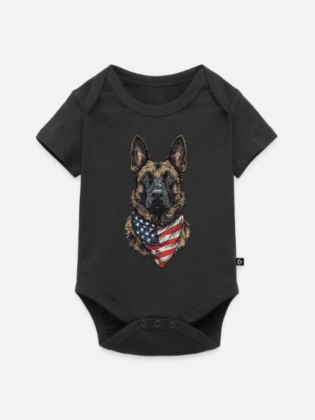 Belgischer Malinois - Baby Premium Kurzarmbody - Schwarz