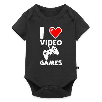 J'aime les jeux vidéo - Jeux - Body à manches courtes Premium Bébé - noir - Devant