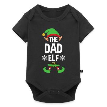 Group Matching Family Christmas Gift Elf - Baby Premium short-sleeve bodysuit - black - Front
