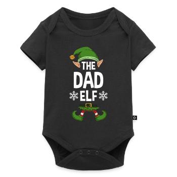 Group Matching Family Christmas Gift Elf - Baby Premium short-sleeve bodysuit - black - Front
