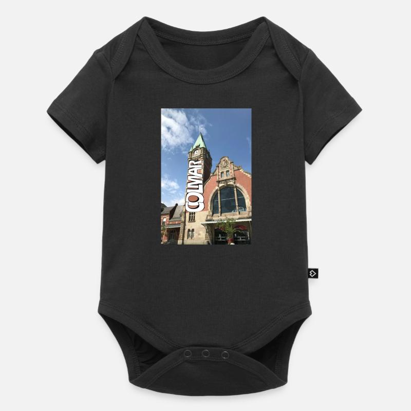 Colmar Graph Railway Station - Baby Premium short-sleeve bodysuit - black
