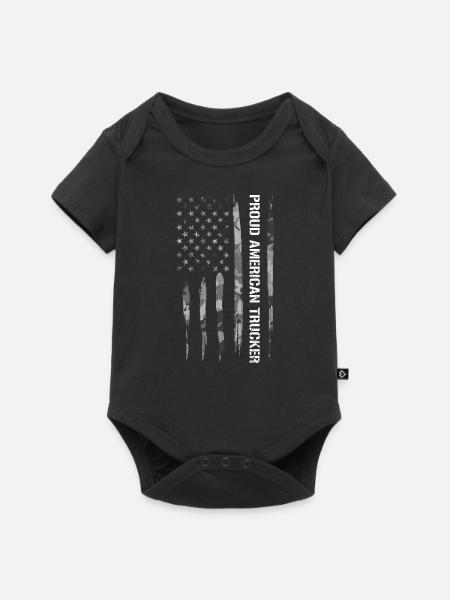 Proud American Trucker - Baby Premium Kurzarmbody - Schwarz