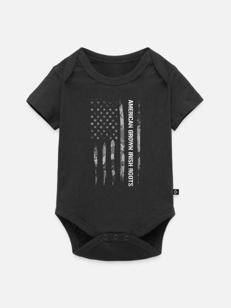 American Grown Irish Roots - Baby Premium Kurzarmbody - Schwarz