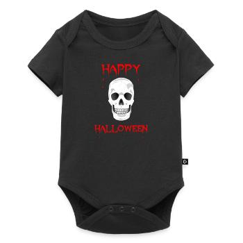 Halloween - Joyeux Halloween - crâne - Body à manches courtes Premium Bébé - noir - Devant