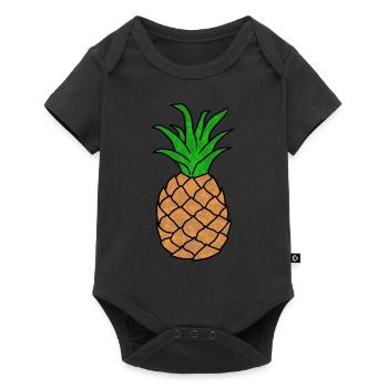 Pineapple Drawing - Baby Premium short-sleeve bodysuit - black - Front
