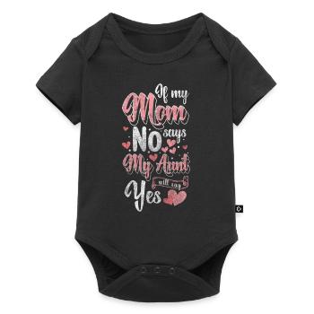 Famille, Fête, Sécurité, Enfants - Body à manches courtes Premium Bébé - noir - Devant