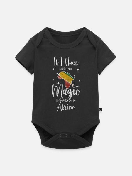 Afrika Kontinent Tiere - Baby Premium Kurzarmbody - Schwarz