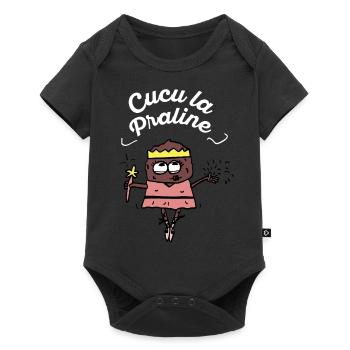 Cucu la praline / Blanc / VPC - Body à manches courtes Premium Bébé - noir - Devant