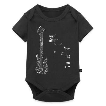 Electric Guitar in Music note for band guitarist - Baby Premium short-sleeve bodysuit - black - Front