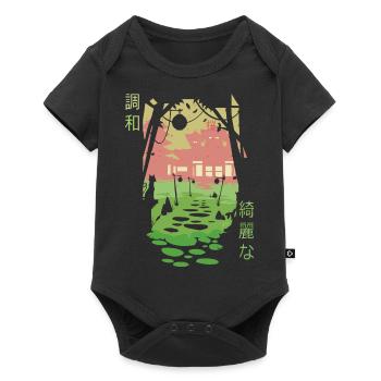 "Wasura" Temple // Tshirt Femme - Body à manches courtes Premium Bébé - noir - Devant
