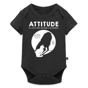Attitude - Cat - Body à manches courtes Premium Bébé - noir - Devant