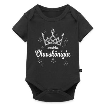 Verrückte Chaoskönigin - Baby Premium Kurzarmbody - Schwarz - Vorne