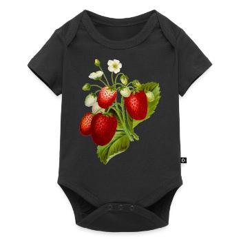 fraises Illustration - Body à manches courtes Premium Bébé - noir - Devant