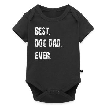 Best Dog Papa Dog Father Dog Holder Gift - Baby Premium short-sleeve bodysuit - black - Front