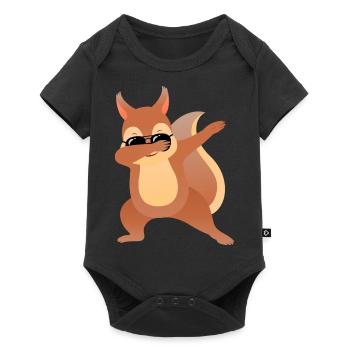 Dabbing Squirrel Dab With Sunglasses - Cool Gift - Baby Premium short-sleeve bodysuit - black - Front