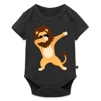 Dabbing Lion With Sunglasses - Cool Gift - Baby Premium short-sleeve bodysuit - black - Front