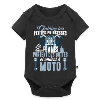 Les motardes - Body à manches courtes Premium Bébé - noir - Devant