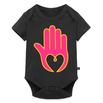 Ornement emblème Mandala07 - Body à manches courtes Premium Bébé - noir - Devant