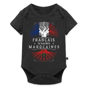 Racines Marocaines - Body à manches courtes Premium Bébé - noir - Devant