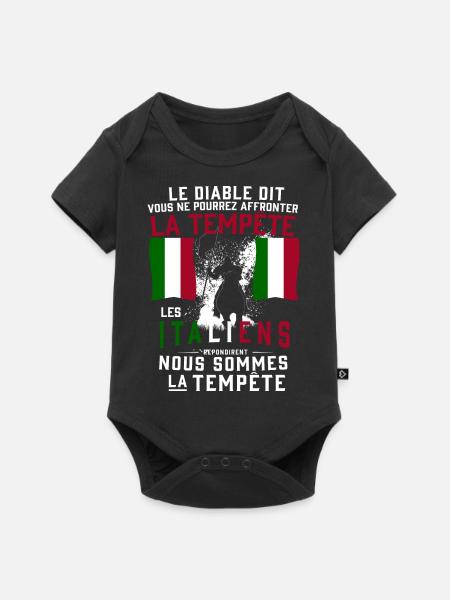 Tempête Italiens - Body à manches courtes Premium Bébé - noir