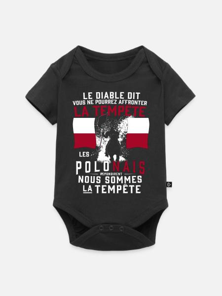 Tempête Polonais - Body à manches courtes Premium Bébé - noir