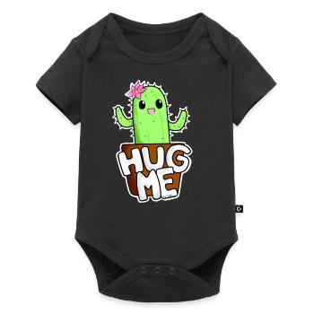 Kawaii Kaktus Hug Me lustige Manga Geschenkidee - Baby Premium Kurzarmbody - Schwarz - Vorne