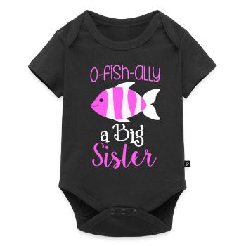 Grande soeur cadeau chemise de progéniture - Body à manches courtes Premium Bébé - noir - Devant