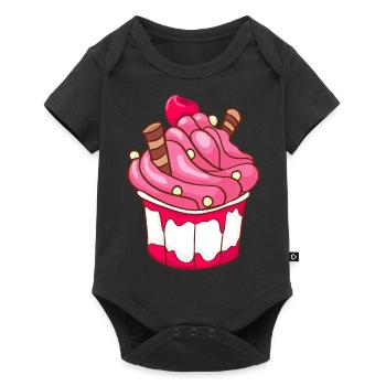 Crème glacée, crème glacée, crème glacée, crème glacée, boule, crème glacée, sundae - Body à manches courtes Premium Bébé - noir - Devant