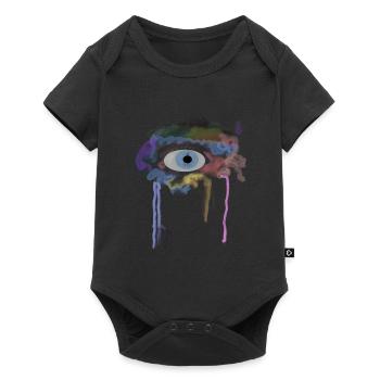 Eyes Art Color Colorful Tears Illustration - Baby Premium short-sleeve bodysuit - black - Front