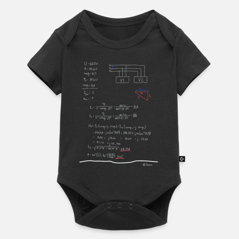 Mathematics Electrical Engineering, School, Studies, Electricity - Baby Premium short-sleeve bodysuit - black