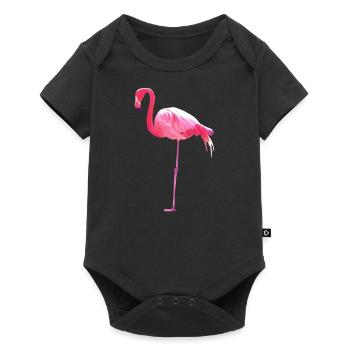 Pink Flamingo - Baby Premium short-sleeve bodysuit - black - Front